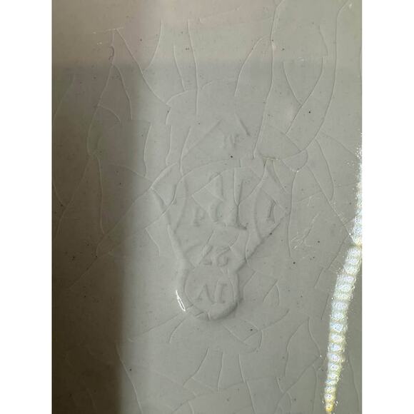 Brown Westhead Moore & Co 1860’s Antique LARGE Serving Platter Greek Key Floral - Picture 5 of 8